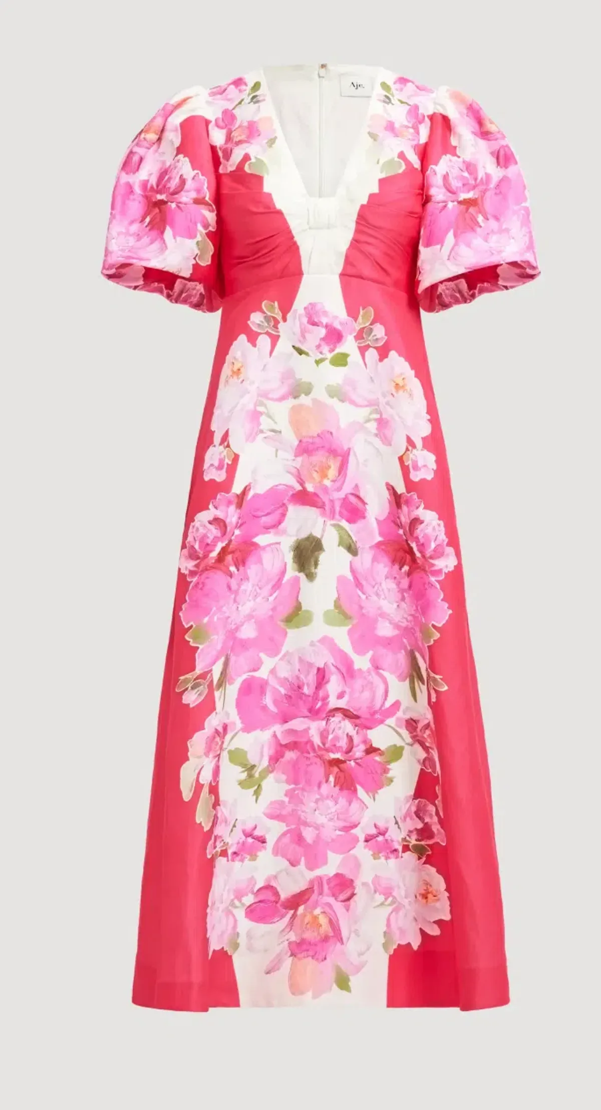 AJE OVERFLOW KNOTTED MIDI DRESS SIZE 10 - Image 4