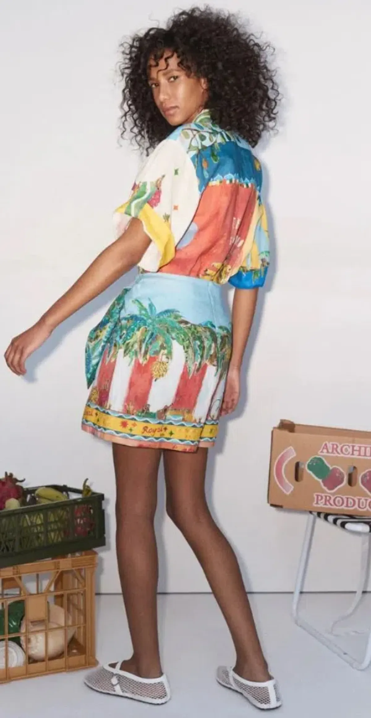 ALEMAIS ALL ABOARD SKIRT AND SHIRT SET - Image 3