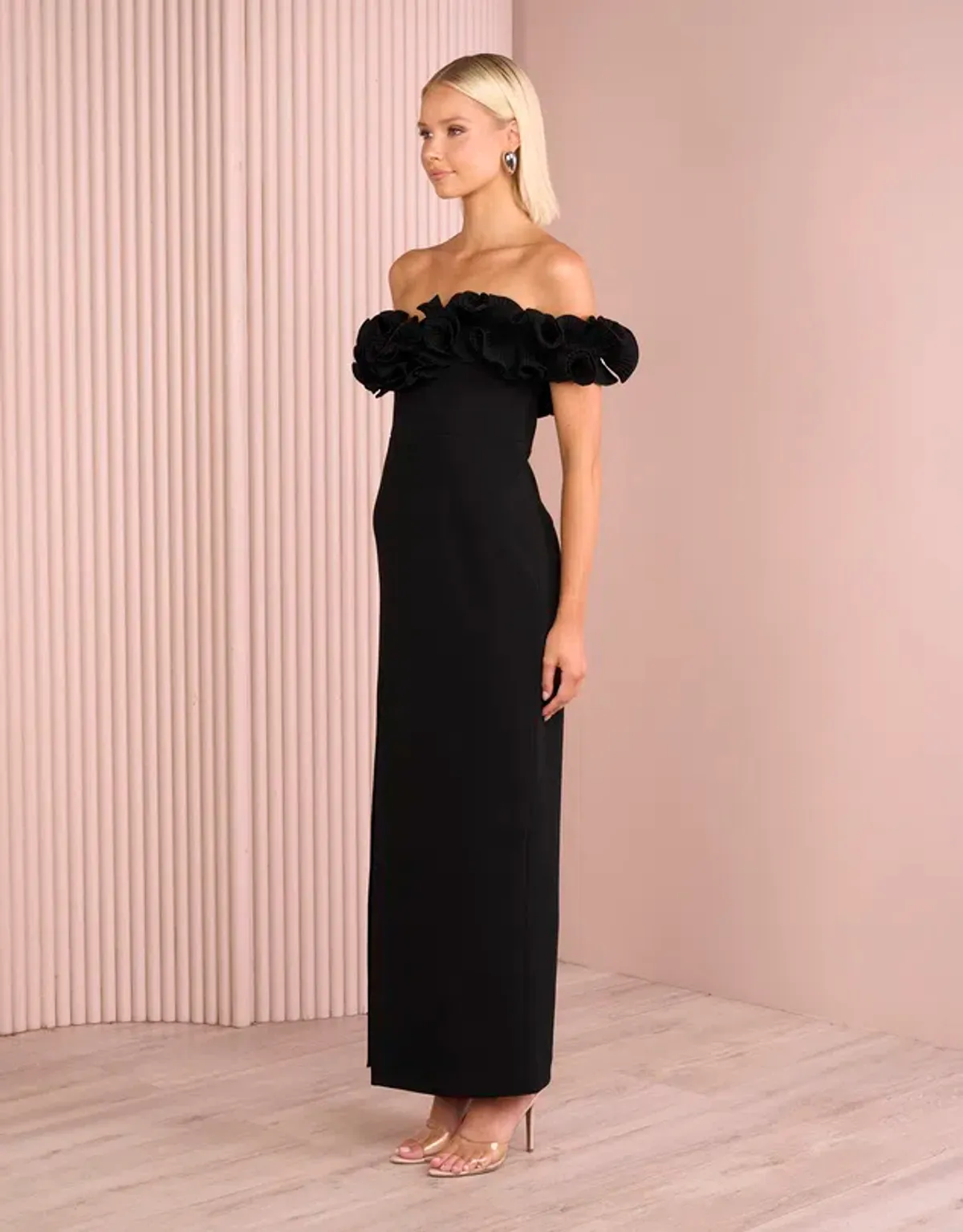 AZZURIELLE FARLEY OFF THE SHOULDER GOWN SIZE 10 - Image 3