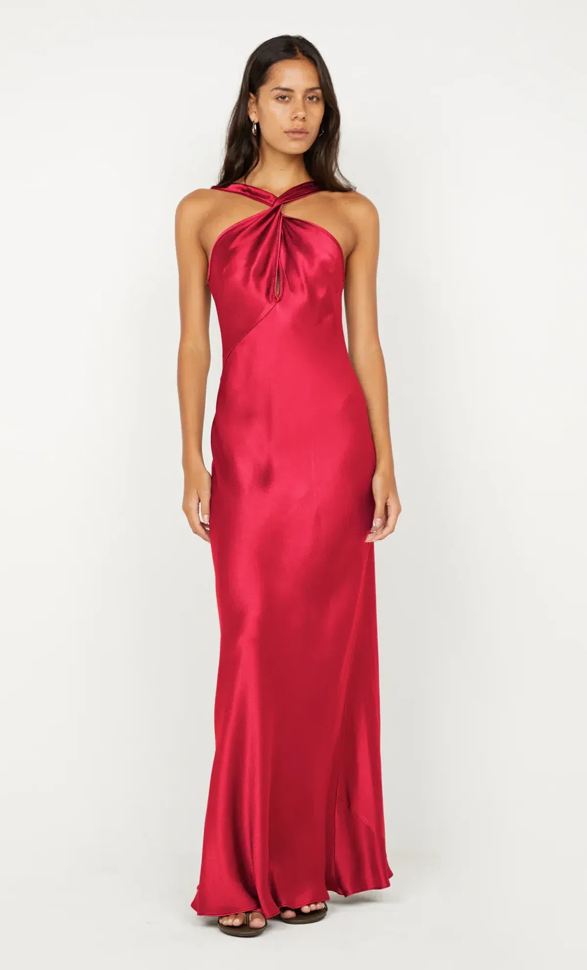 Bec and bridge ELISIA TWIST MAXI DRESS in strawberry size 6 - Image 1