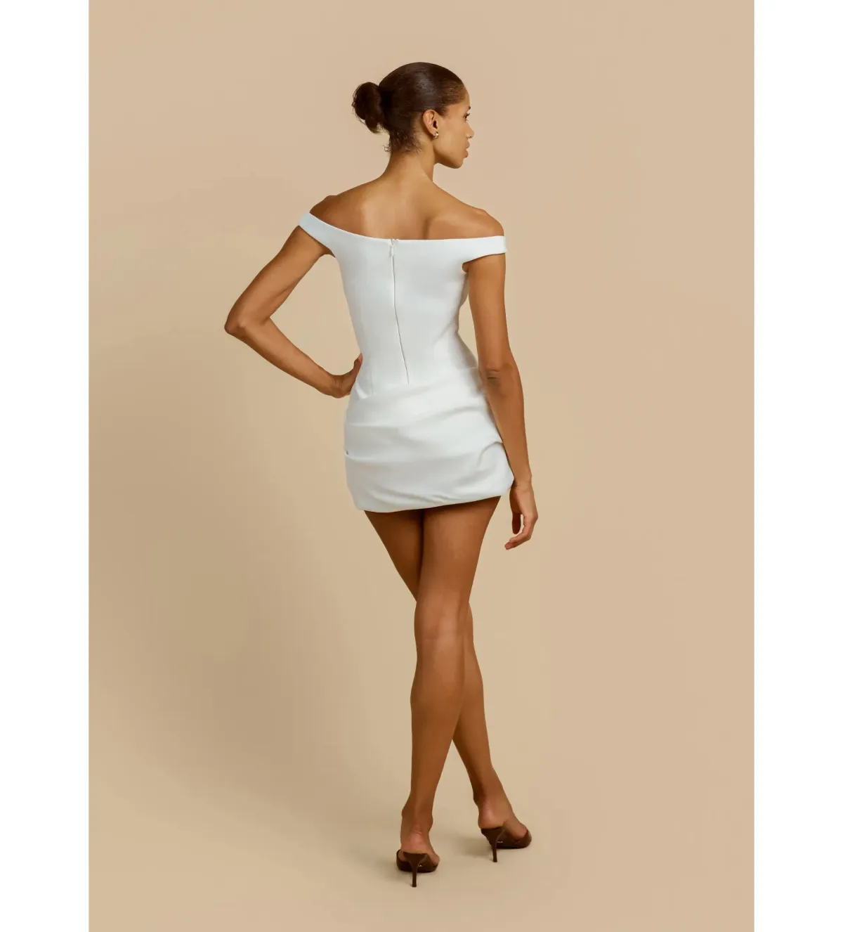 Arcina Ori Avery Mini Dress in Ivory Size AU6 - Image 3