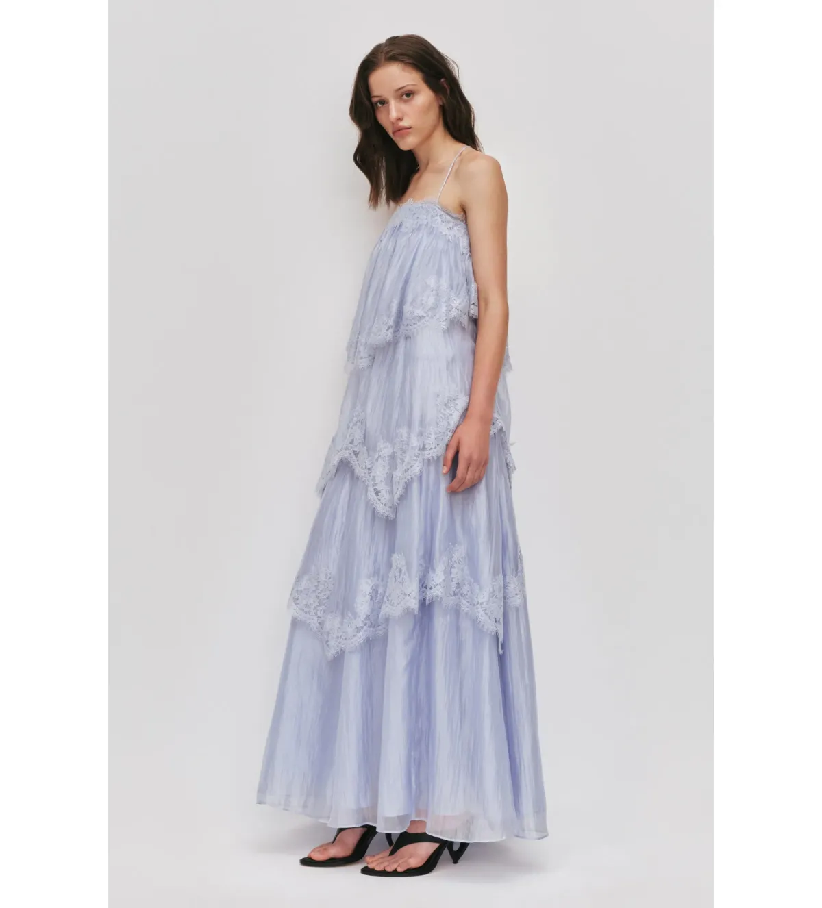 Aje Ophelia Lace Gown in French Blue Size AU6 - Image 2