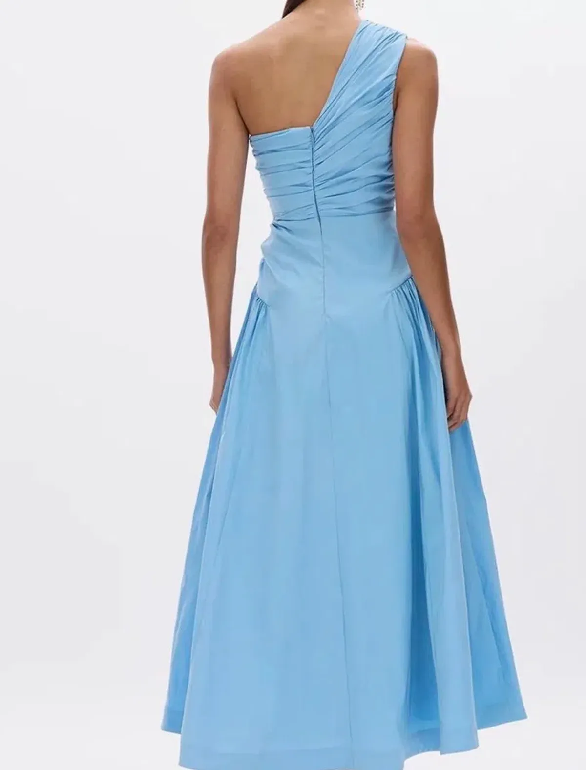 Rachel Gilbert Blue One-Shoulder Banksia Midi Dress Size 3/AU 12 - Image 3