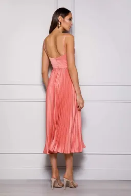 ELLE ZEITOUNE MILAN DRESS IN WATERMELON PINK | Size AU 14 for rent on The Volte - image 3