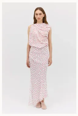Bianca Spender Polka Dot Chiffon Tumble Dress for rent on The Volte - image 2