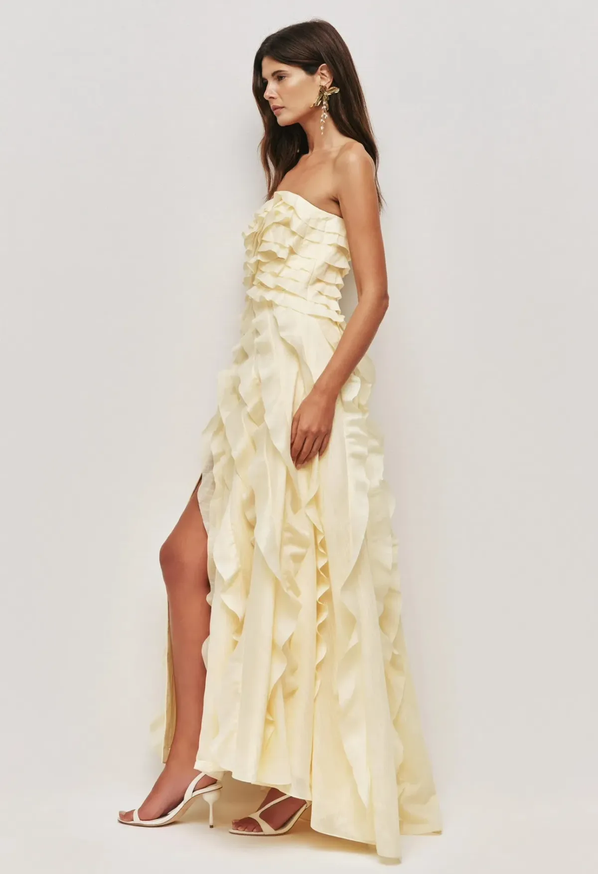 Aje Allairie Gown Size 8 Butter Yellow  - Image 3