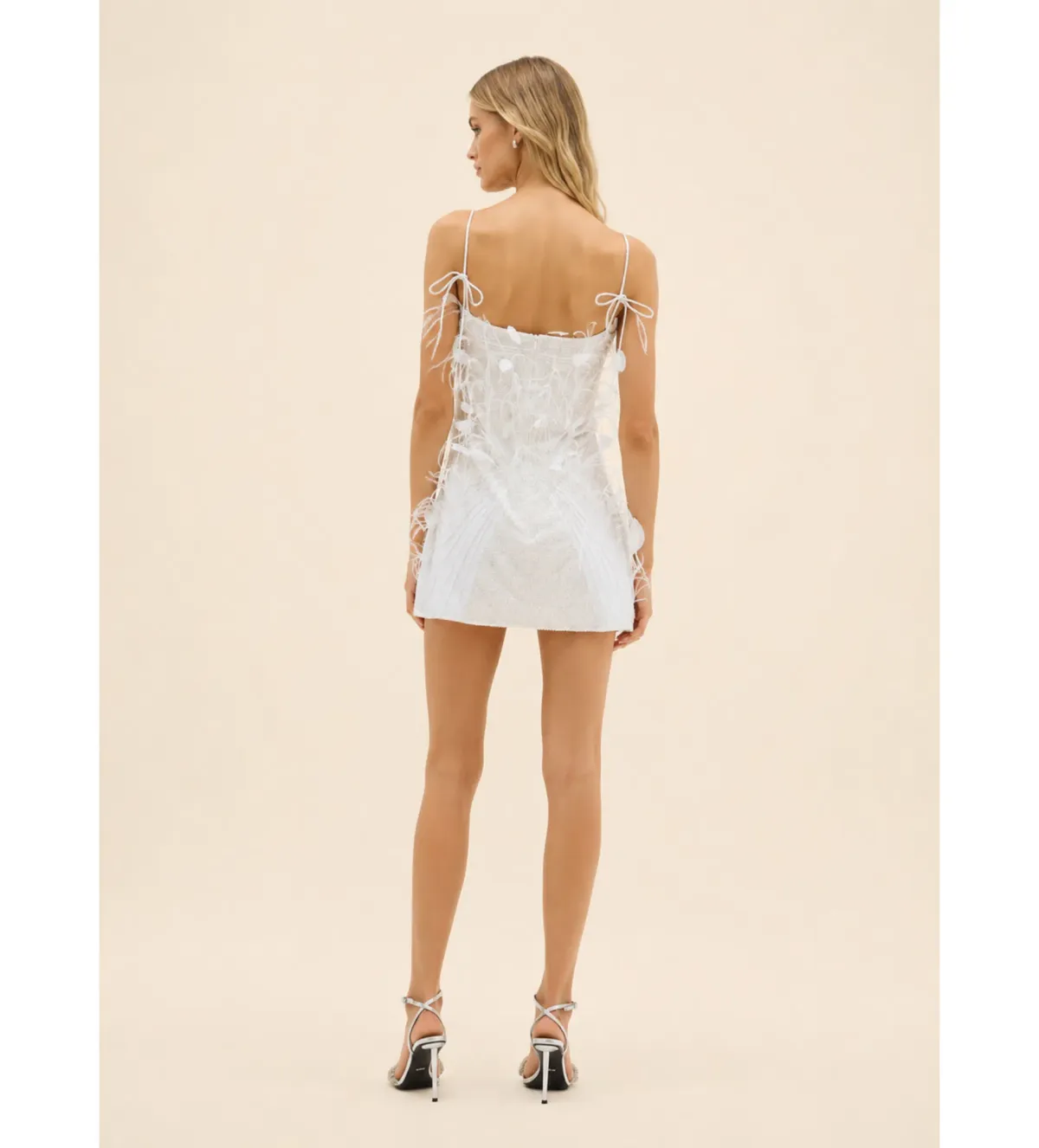 Rachel Gilbert Astra Mini Dress in White Size 3/AU12 - Image 2