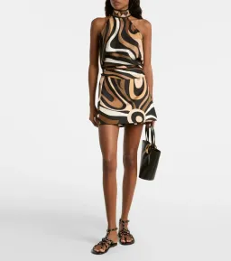 Pucci Marmo halterneck silk satin top for rent on The Volte - image 3