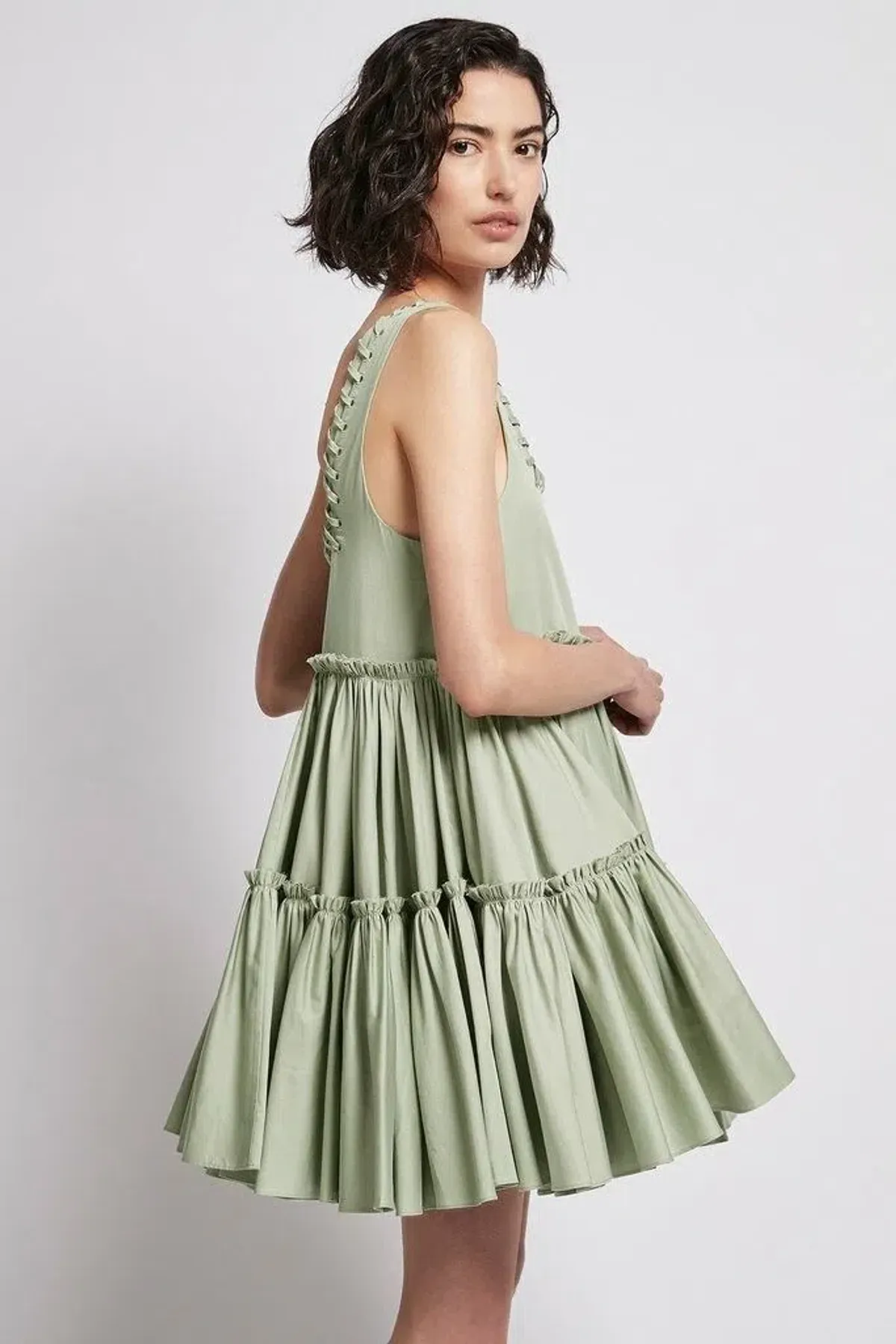 Aje Hushed Mini Dress 8 – Bamboo Mint Green/ Blue - Size 8 XS S - Image 5