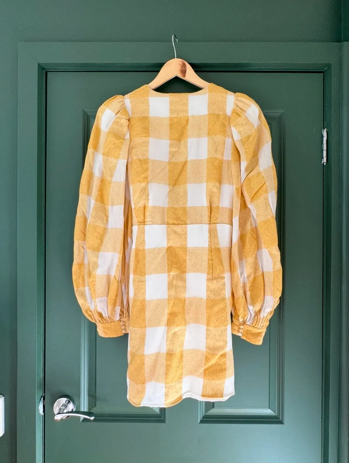 Acler Surherland Checkered Wrap Dress. Size 12 - Image 4