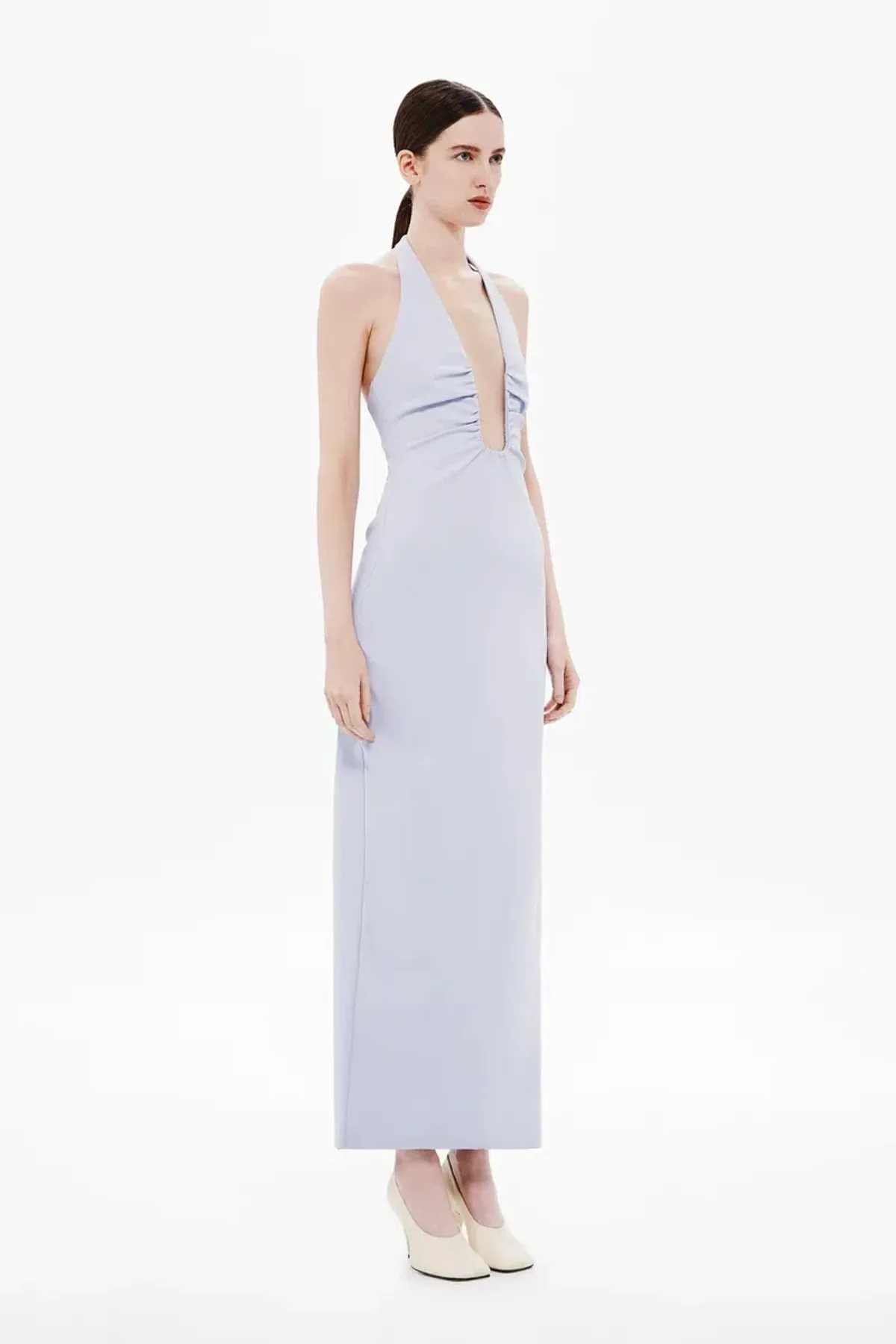 Misha Lusi Crepe Maxi Dress in Lilac Size Small - Image 4