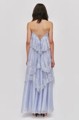 Aje Ophelia Lace Gown French Blue Size 8 for rent on The Volte - image 3