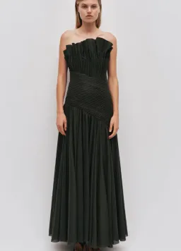 Aje Aquiline Gown in Hunter Green Size 8 for rent on The Volte - image 2