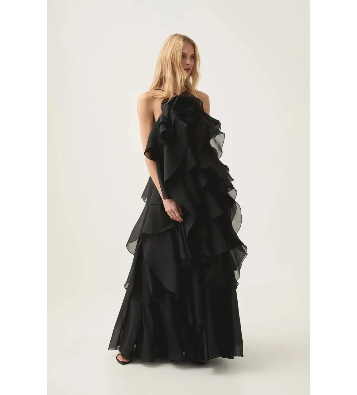 Aje Pandorea Layered Maxi Dress in Black Size AU12 - Image 2