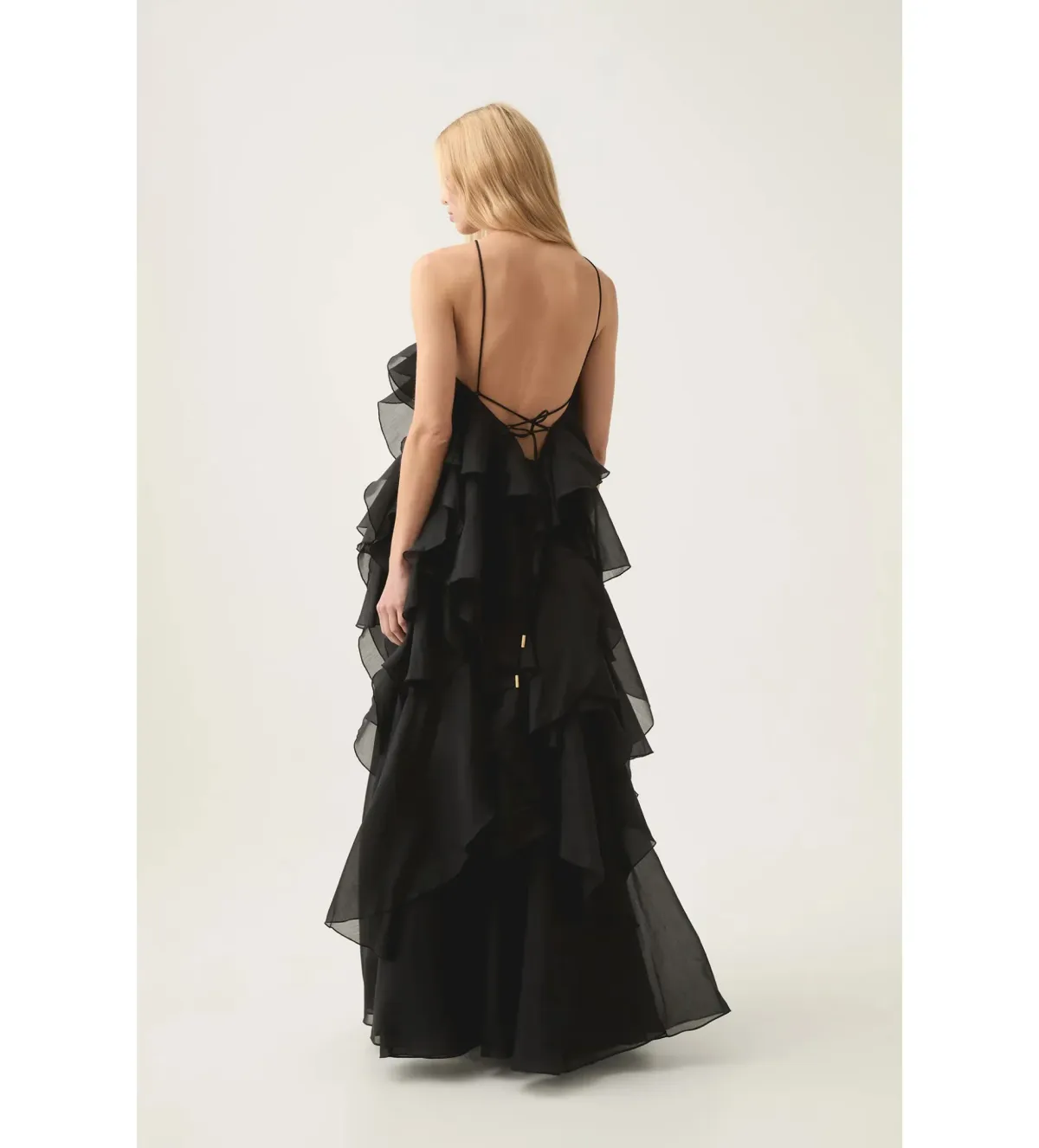 Aje Pandorea Layered Maxi Dress in Black Size AU12 - Image 3