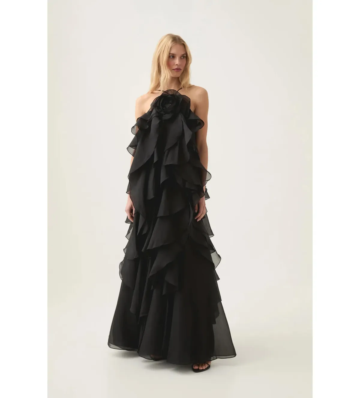 Aje Pandorea Layered Maxi Dress in Black Size AU12 - Image 1