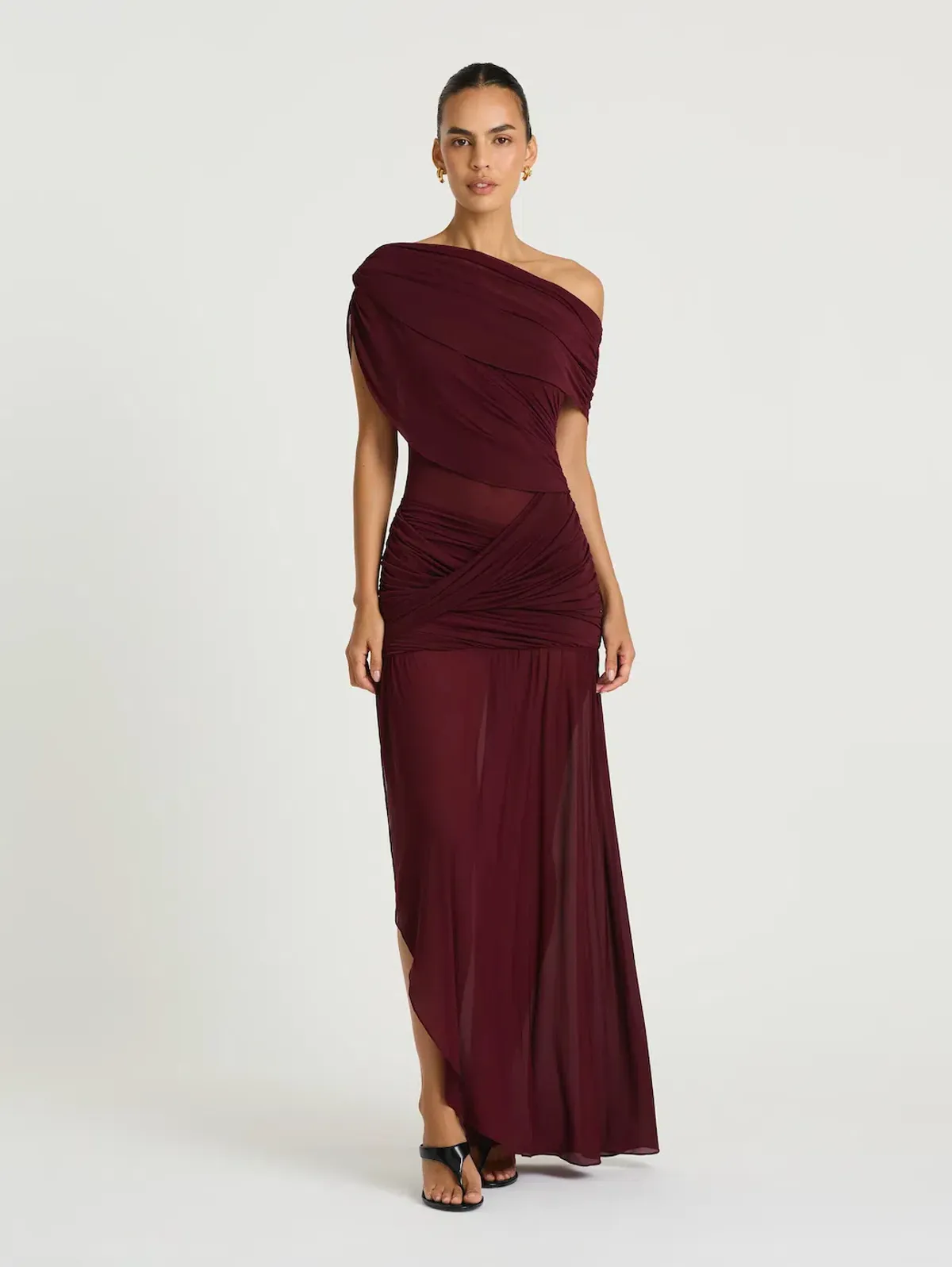OTTO MAXI DRESS | PLUM - SIZE 10 - Image 1