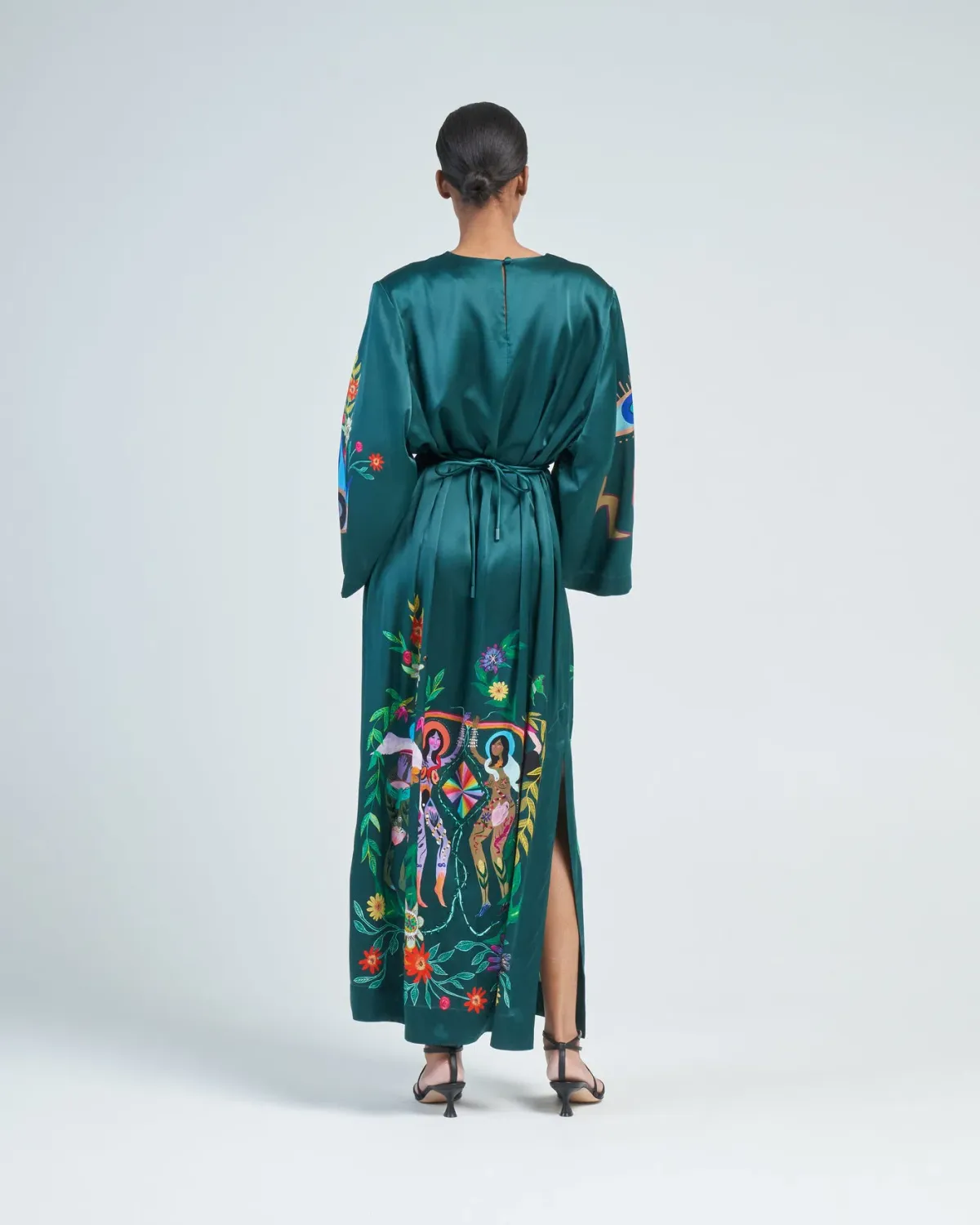 ALEMAIS AGATHA SILK MIDI DRESS - Image 2