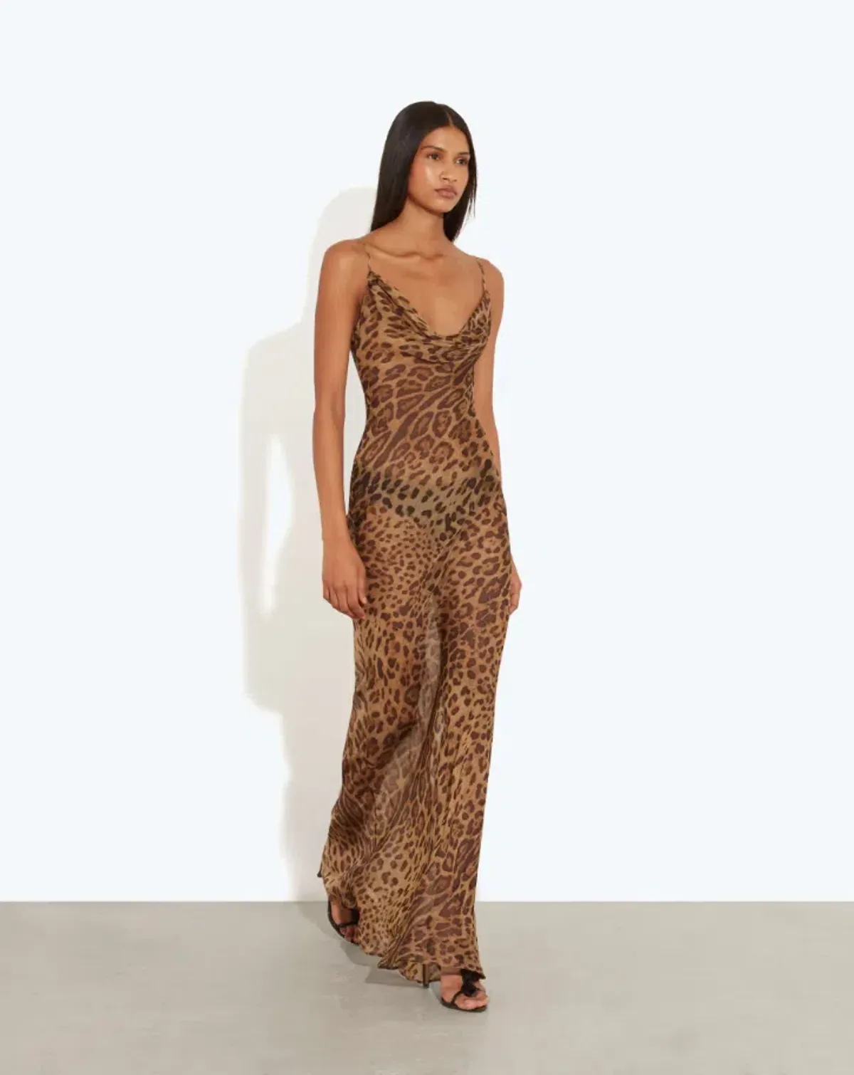 Rat & Boa Valentina Dress Leopard Print Size S / AU 8 - Image 4