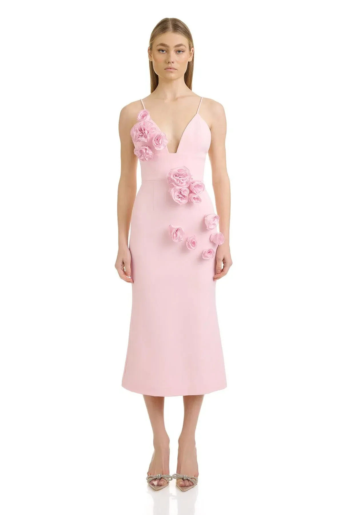 Eliyah the Label April Midi Dress in Blush | Size 14 / XL - Image 3