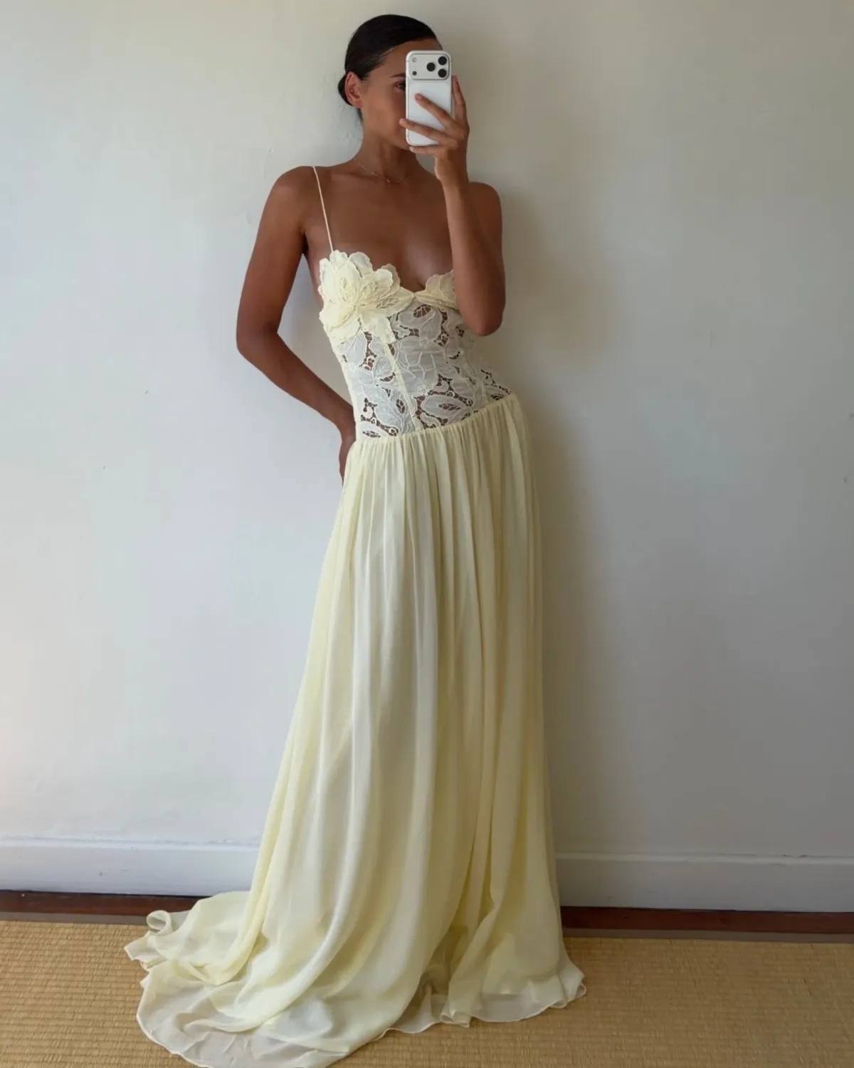 Hansen and Gretel Stephanie Maxi in Butter yellow size 10 (M) - Image 1