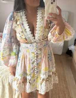 ZIMMERMANN POP TRIMMED MINI DRESS SIZE 2 for rent on The Volte - image 3