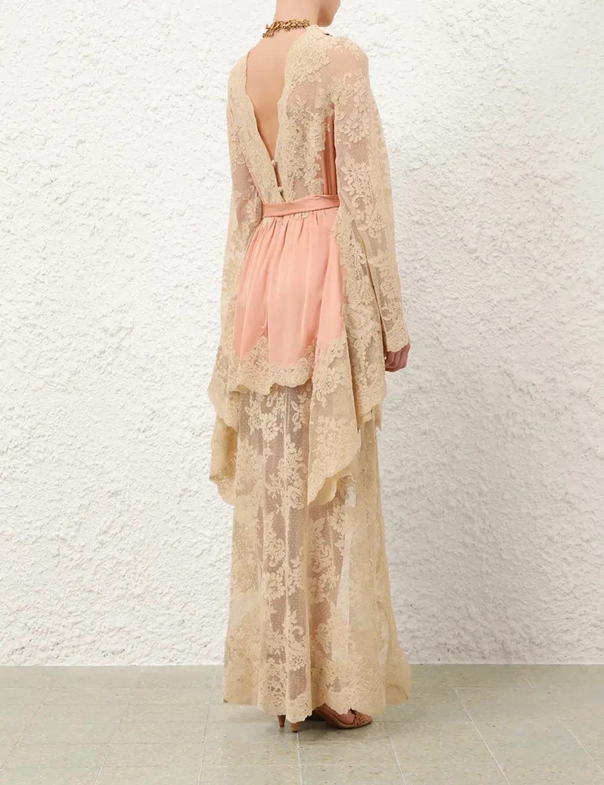 Zimmermann Hypnotic Satin Drape Dress (NEW) in Pink Size 1 AU 10 - Image 2