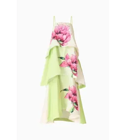 Elliatt Elisa Tiered Gown in Green and Pink Floral Size L AU 12 for rent on The Volte - image 7