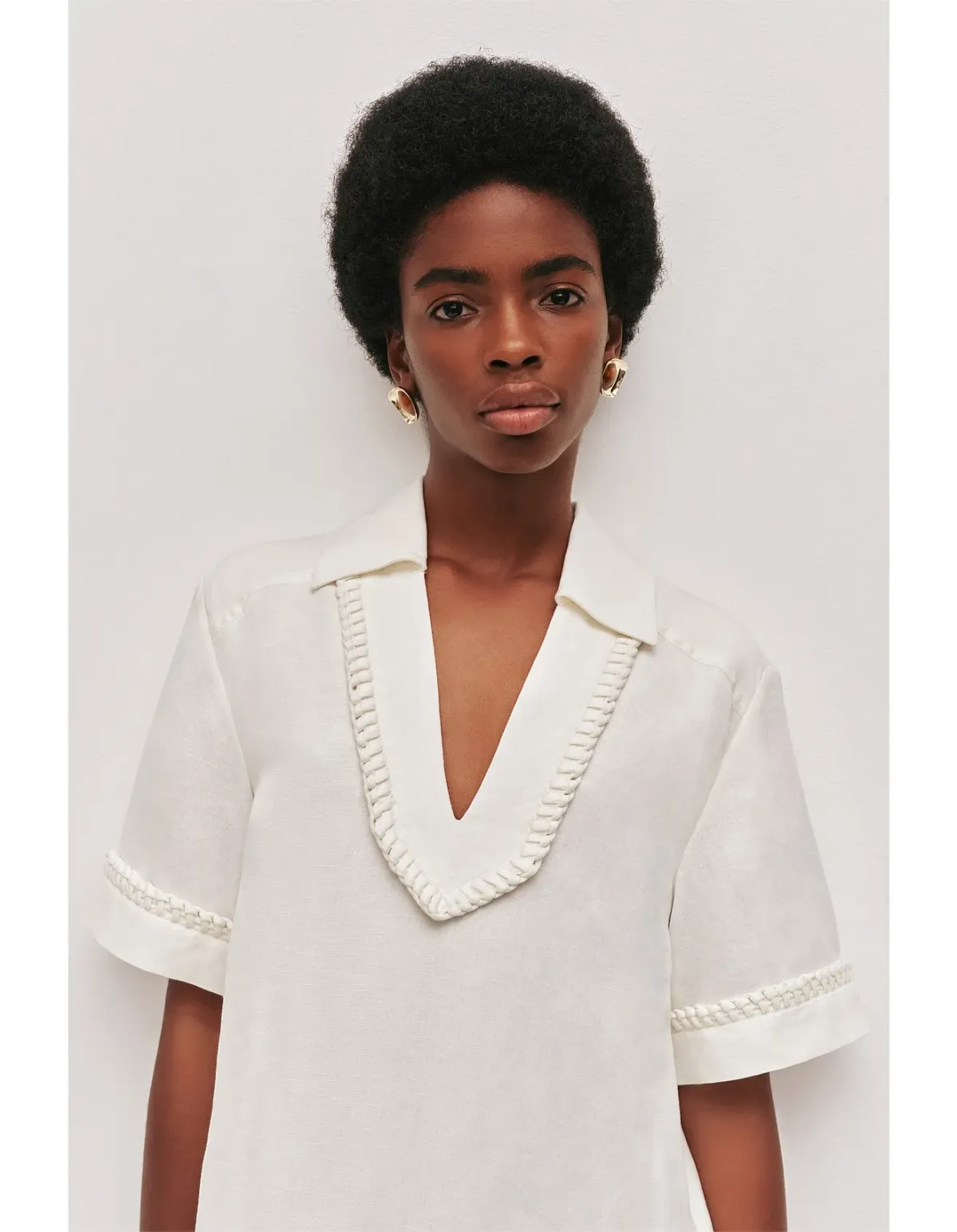 Aje Tropez Mini Dress Ivory Size 12 - Image 3
