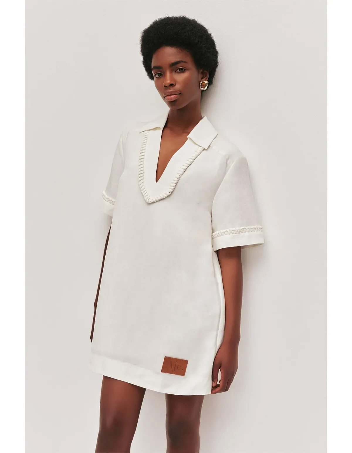Aje Tropez Mini Dress Ivory Size 12 - Image 2