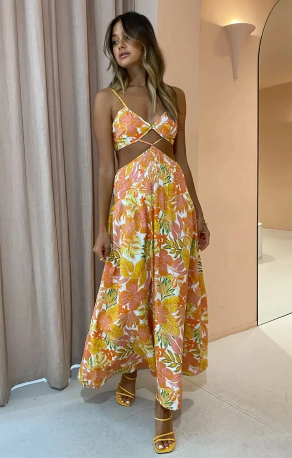 Coco & Lola Issy Citrus Dress in Aloha - Image 1