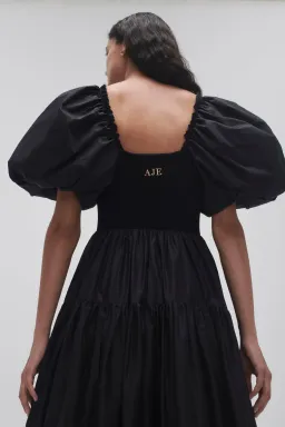 AJE CASA PUFF SLEEVE MIDI DRESS SIZE 10 for rent on The Volte - image 4