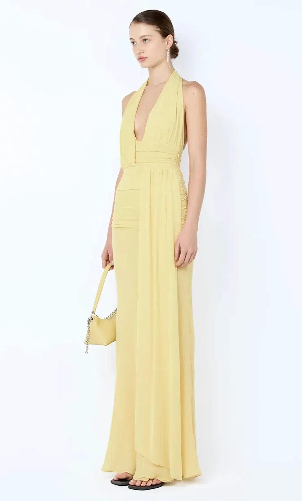Bec & Bridge, CASSIS DRAPE MAXI DRESS, Yellow, size 8  - Image 2