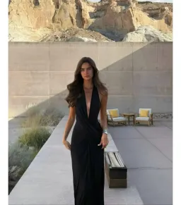 Natalie Rolt – Winona Gown (Black) Size 2 for rent on The Volte - image 3