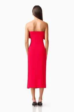 ELLIATT Lila fitted red midi dress  for rent on The Volte - image 4