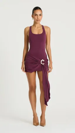 BENNI Billy Tank Mini Dress in Plum Size 6 for rent on The Volte - image 1
