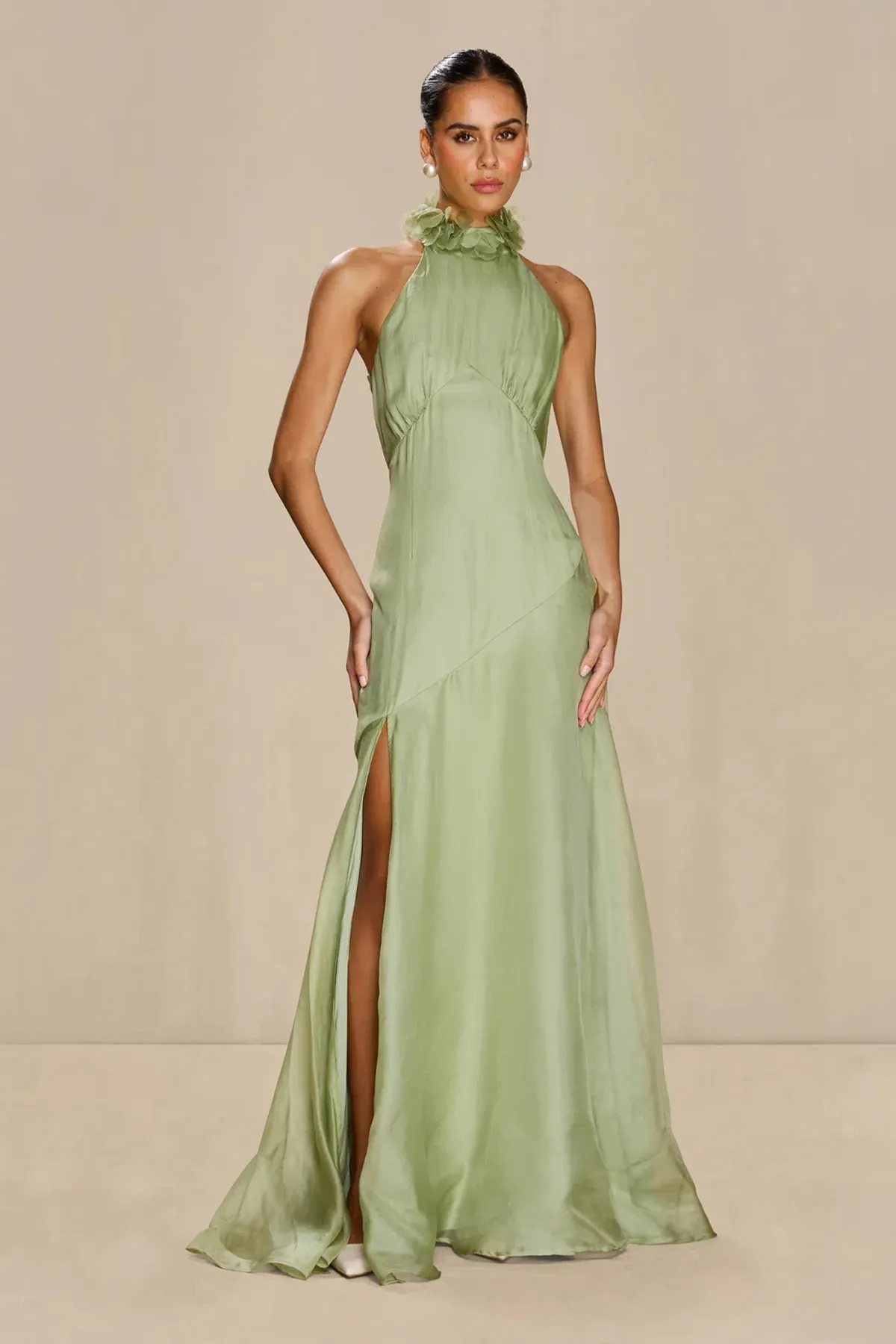 Sonya Moda Noelle Maxi Gown Moss Green Size AU 10 - Image 1