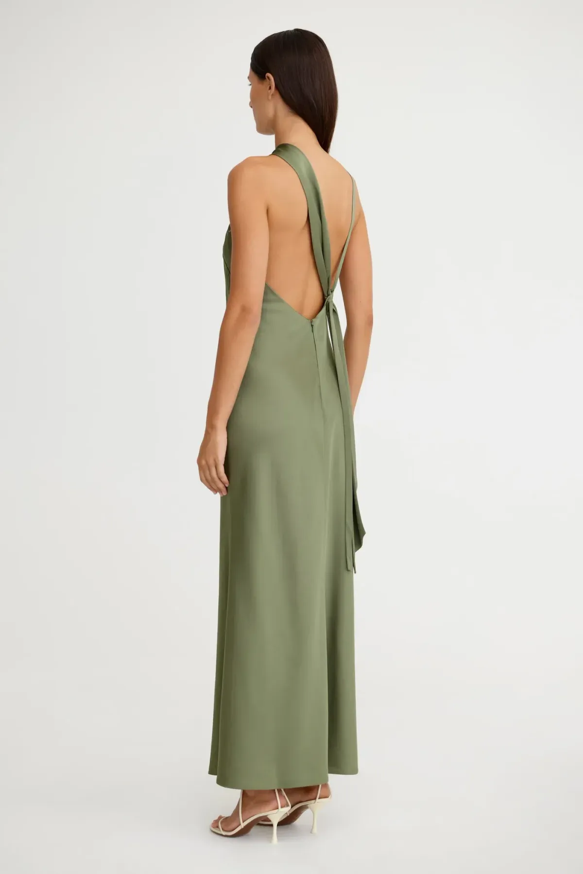 Significant Other Lucile Draped Maxi Dress Green Size 10 - Image 2