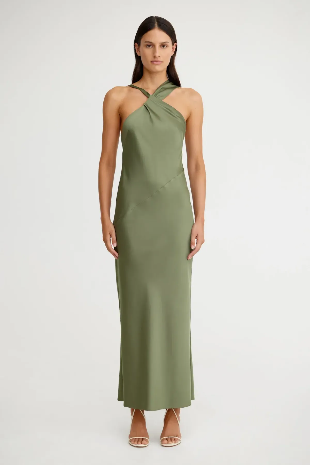 Significant Other Lucile Draped Maxi Dress Green Size 10 - Image 1