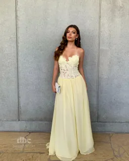 Hansen and Gretel Stephanie Gown Butter size 6 for rent on The Volte - image 1
