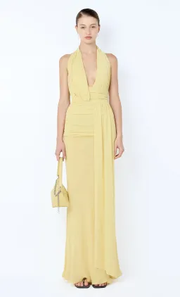 Bec and Bridge Cassis Drape Maxi Dress in Citron Yellow Size 8 for rent on The Volte - image 4