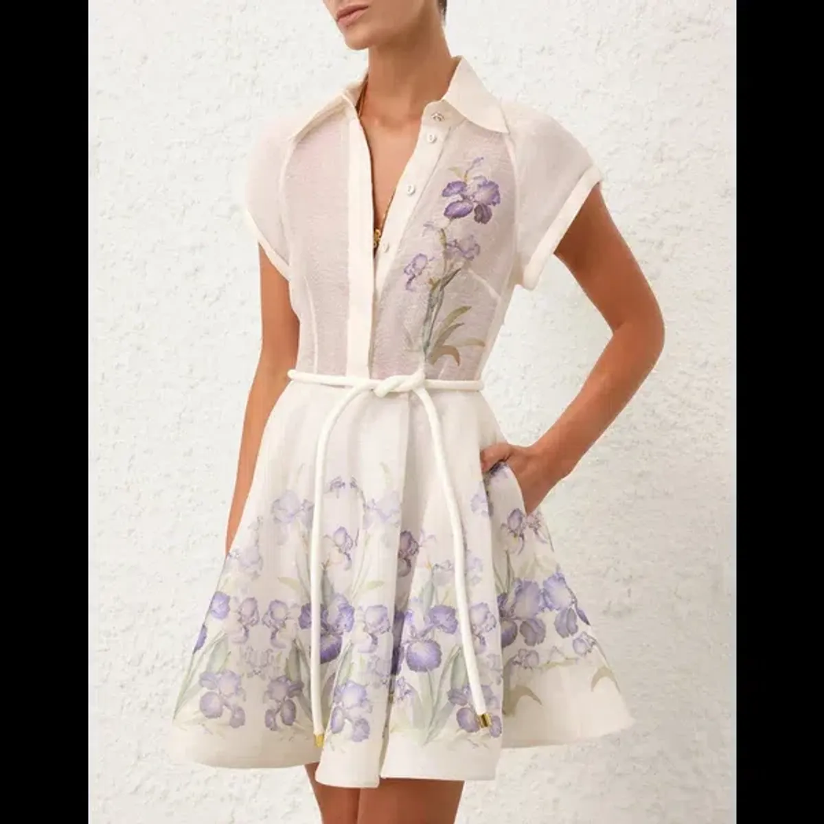 Zimmerman - The Natura Flip Dress In Blue Iris - Image 4