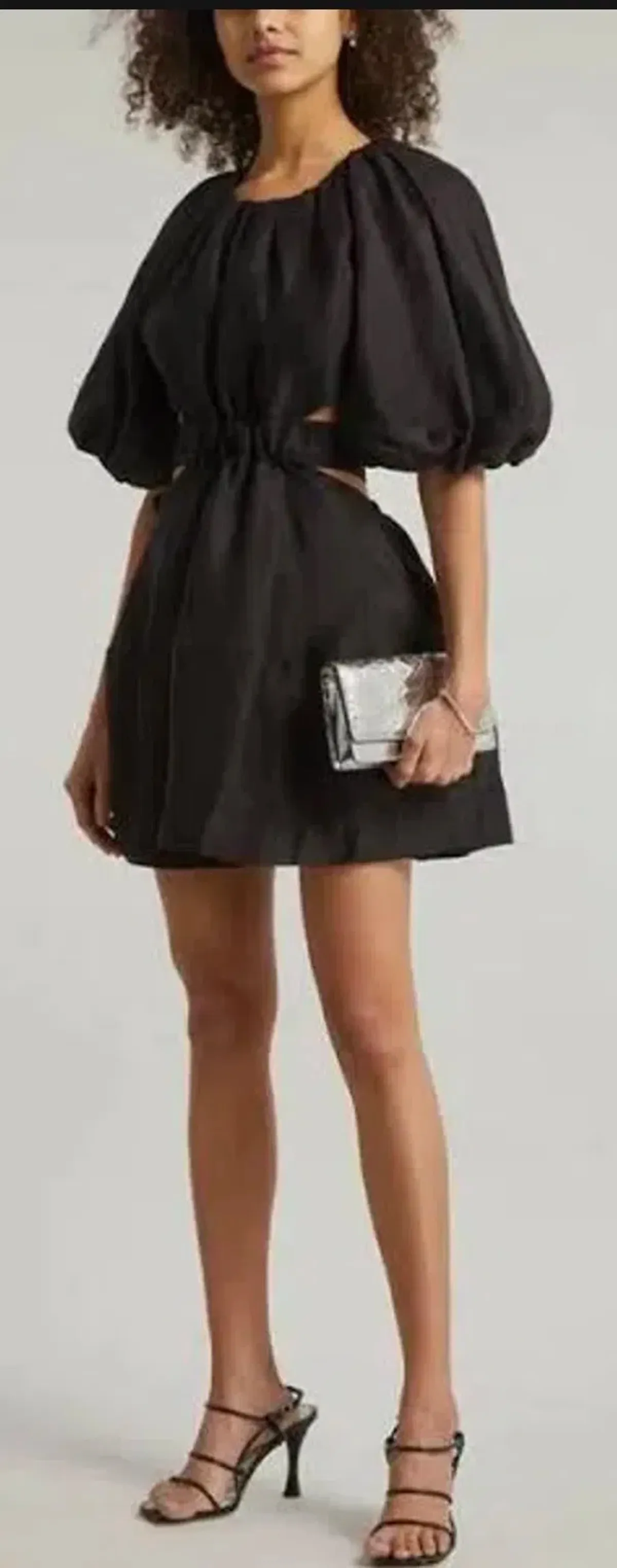 Aje mimosa cut out dress in black, size 6 - Image 1