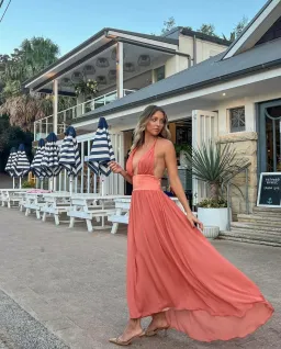 Arcina Ori Serena Maxi Dress in Coral Size S / AU 8 for rent on The Volte - image 1