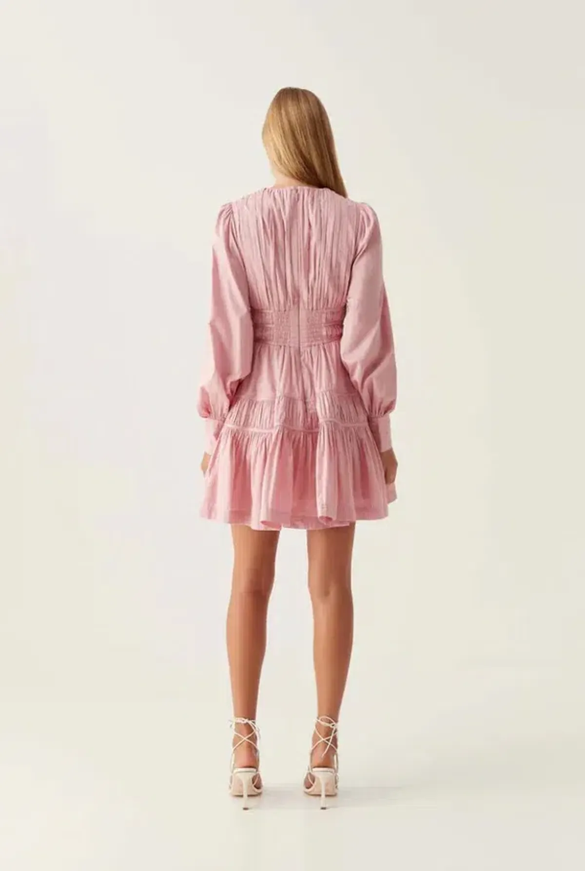 AJE - Fallingwater Ruched Mini Dress Pink - Image 2