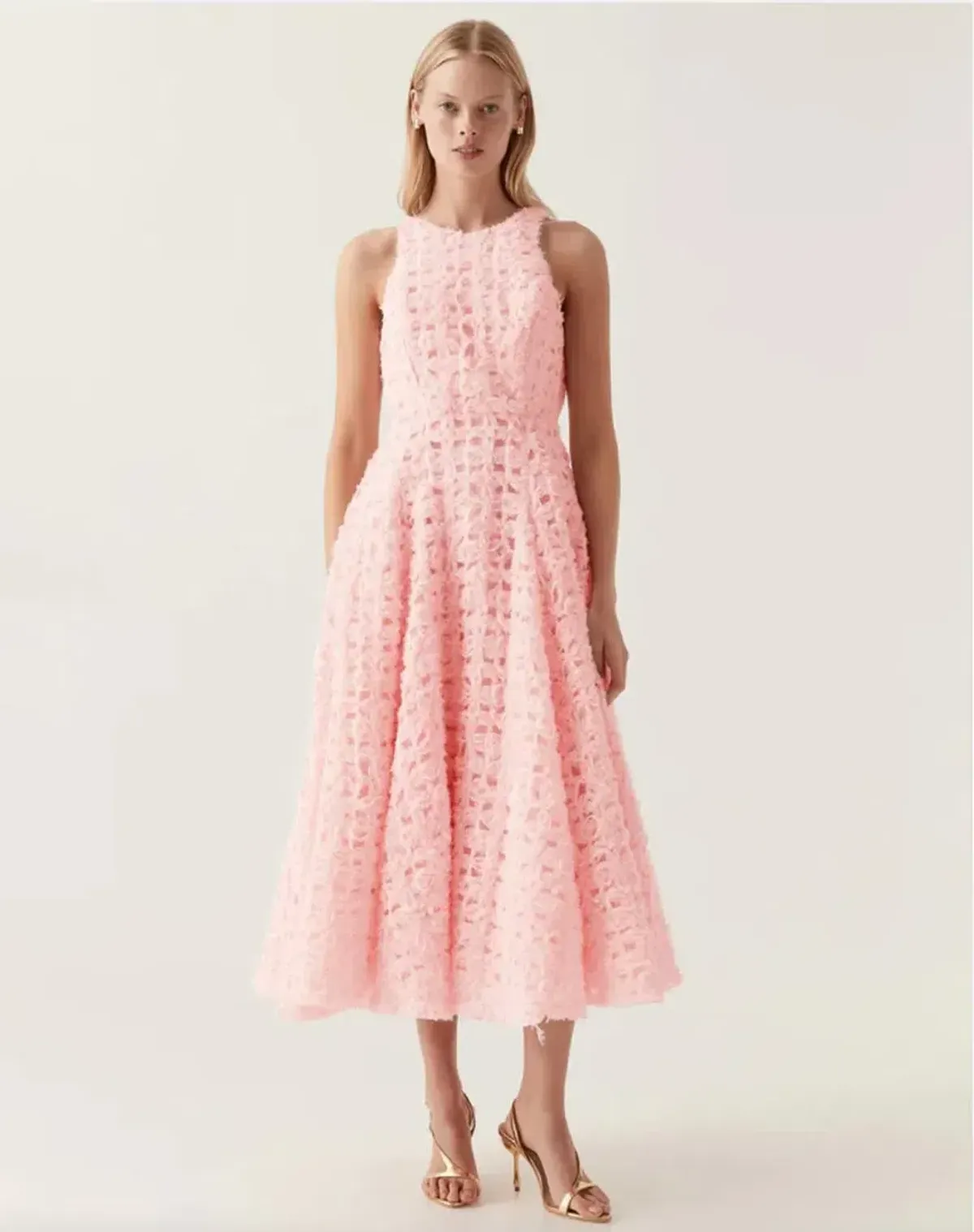 AJE Quintette backless midi dress pink Size 6 - Image 1