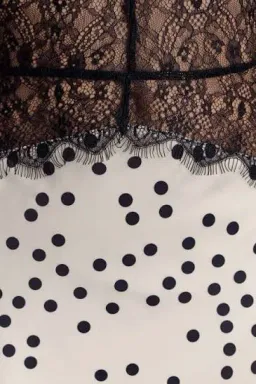Meshki Dinah Maxi Dress Polka Dot Cream Black M Medium 10 for rent on The Volte - image 3