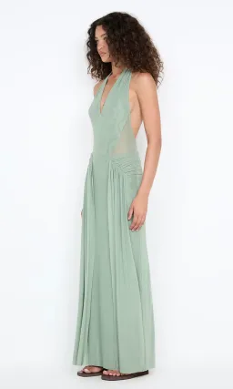 JUNIPER HALTER MAXI DRESS | PISTACHIO - SIZE 8 for rent on The Volte - image 2