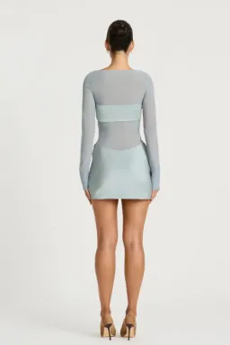 Benni Elvira Mini Dress Blue Size 8 for rent on The Volte - image 3