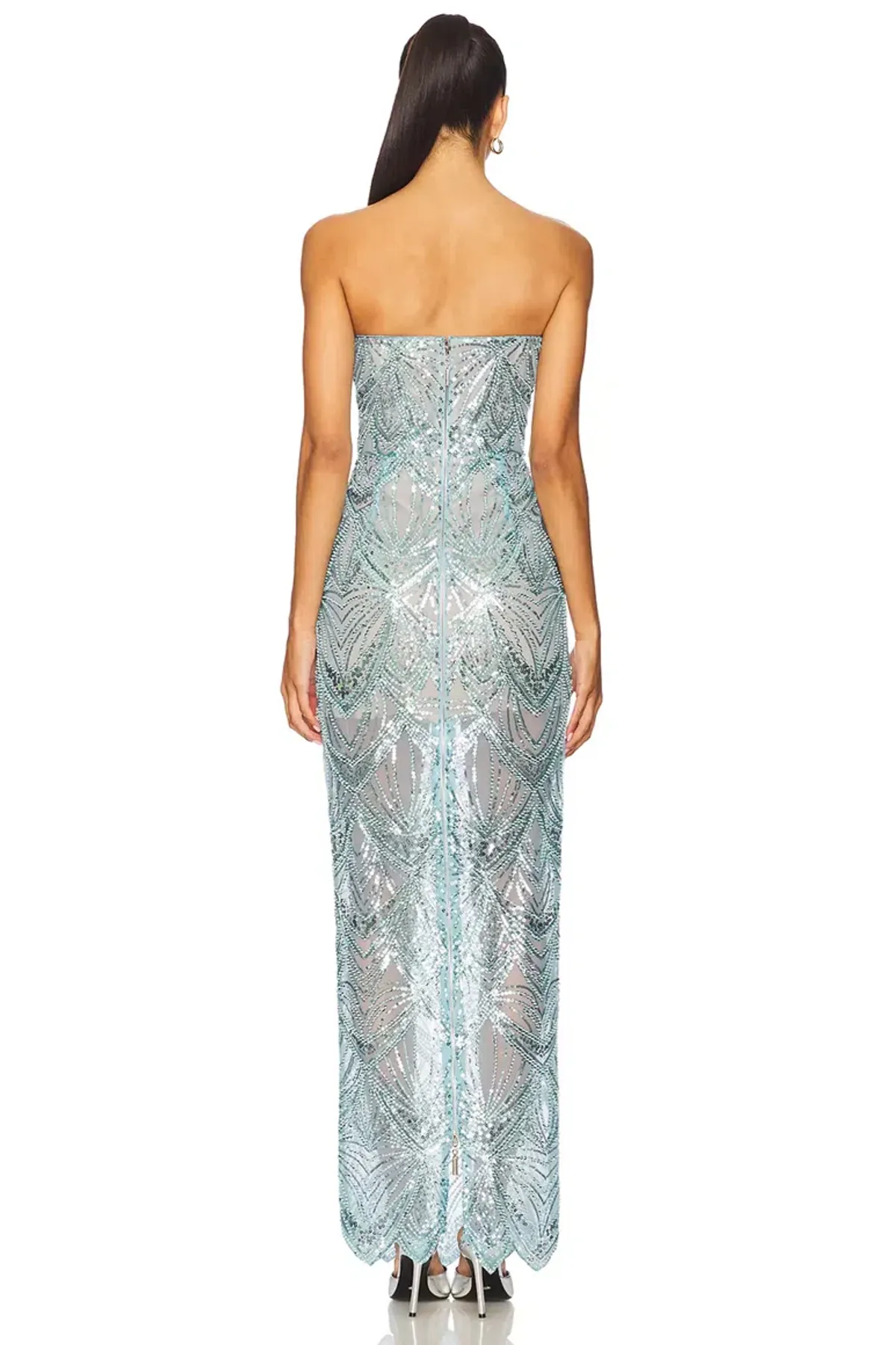 Bronx and Banco Giselle Maxi Dress in Powder Blue Size Size S - Image 2